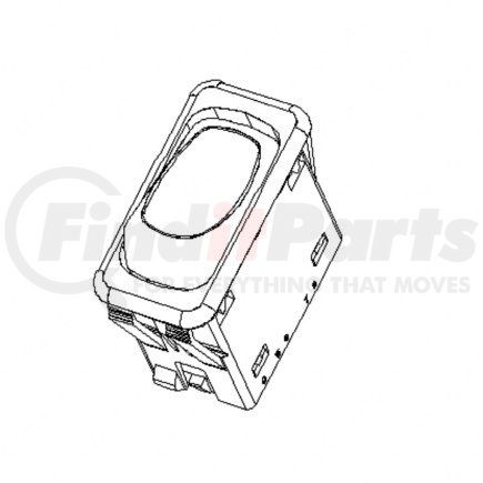 A06-86377-106 by FREIGHTLINER - Rocker Switch - 2 Position, Latch, With Indicator, Amber