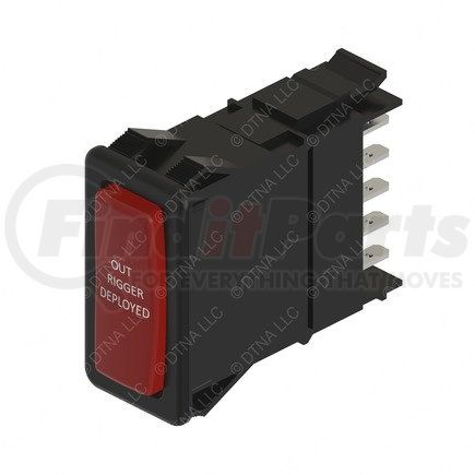 A06-86377-501 by FREIGHTLINER - Rocker Switch - Light, Indicator, Red, Outrigger, Deployed