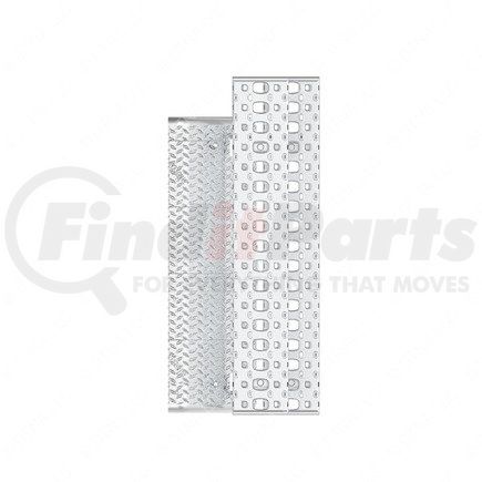 A06-95149-008 by FREIGHTLINER - Battery Cover - Diamond Plate, Left Hand, Polished