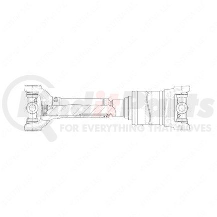 A09-10766-590 by FREIGHTLINER - Drive Shaft - Assembly, 155Rt, Half Round, Inboard, Main, 59.00 in.