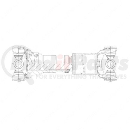 A09-11425-550 by FREIGHTLINER - Drive Shaft - 17XLT, Half Round, Main, 55.00 in.