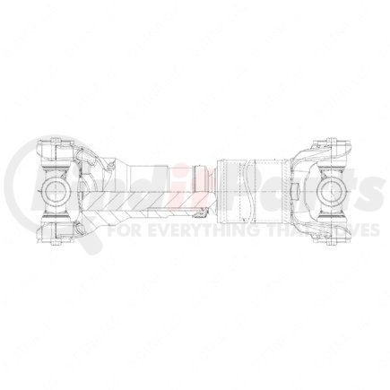 A09-11425-640 by FREIGHTLINER - Drive Shaft - 17XLT, Half Round, Main, 64.00 in.