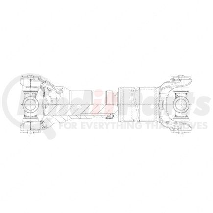 A09-11425-760 by FREIGHTLINER - Drive Shaft - 17XLT, Half Round, Main, 76.00 in.