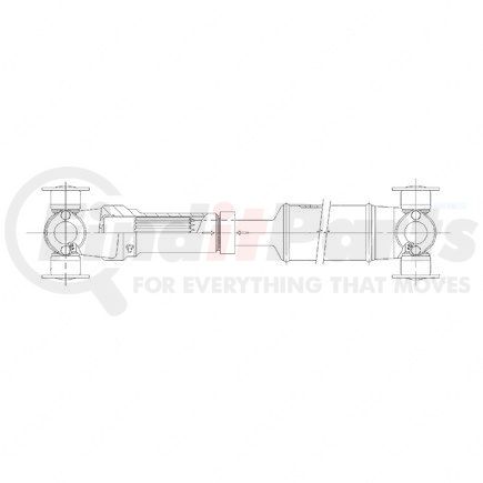 A09-09171-672 by FREIGHTLINER - Drive Shaft - Main, 1760, 67.50 in.,