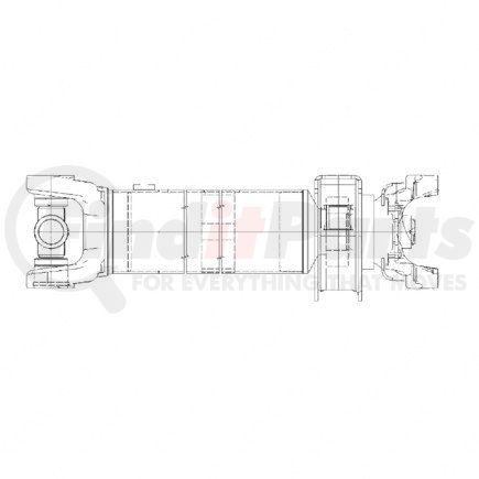 A09-10657-462 by FREIGHTLINER - Drive Shaft - W Slip and Stub Yokes, Rear