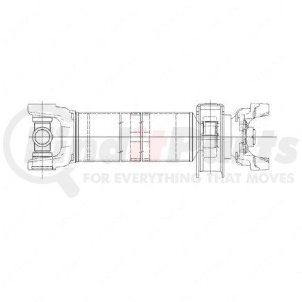 A09-10657-472 by FREIGHTLINER - Drive Shaft - W Slip and Stub Yokes, Rear, SPL100, Inboard, Main, Midship, 47.5 in.