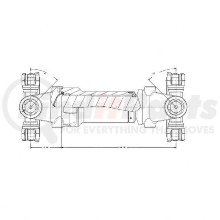 A09-11892-000 by FREIGHTLINER - Drive Shaft - Color