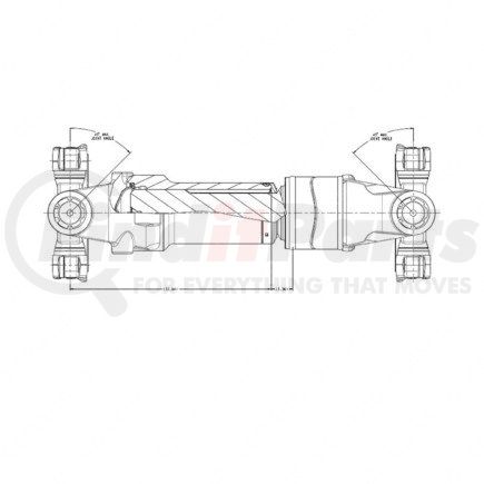 A09-11893-000 by FREIGHTLINER - Drive Shaft - Color