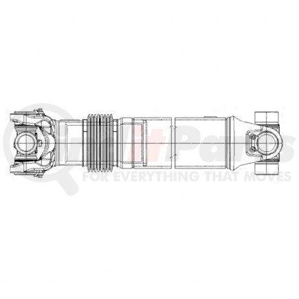 A09-30081-450 by FREIGHTLINER - Drive Shaft - W Slip and Stub Yokes, Rear, SPL250HD, XL, Main, 45.0