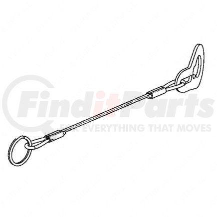 A12-16785-041 by FREIGHTLINER - Air Brake Reservoir Drain Valve Cable - 540 mm Cable Length