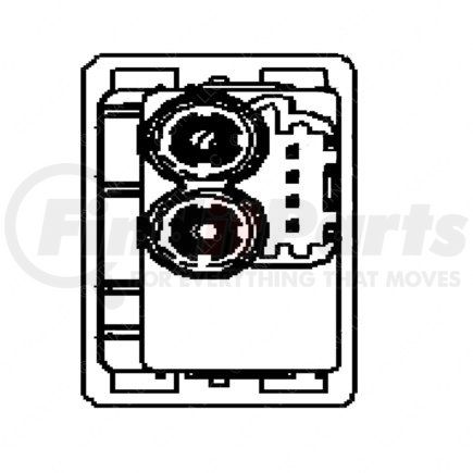 A12-17273-001 by FREIGHTLINER - Differential Lockout Control Valve - 1.98 in. x 1.16 in.