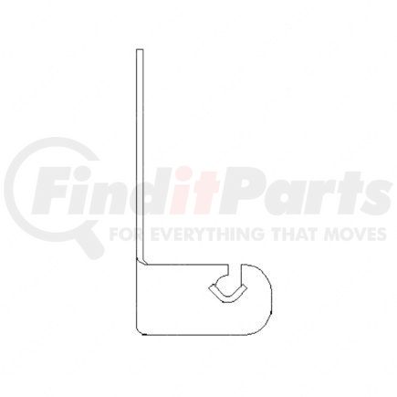 A1220980000 by FREIGHTLINER - Parking Brake Lever Bracket - Steel, Yellow, 141.5 mm x 33 mm, 2.84 mm THK