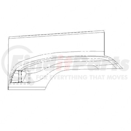 A17-12090-000 by FREIGHTLINER - Fender Panel - Left Side