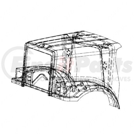 A1715391000 by FREIGHTLINER - Hood - Glass Fiber Reinforced With Polyester, Black, 2425.7 mm x 1521.46 mm