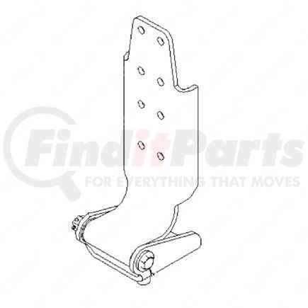 A17-14871-001 by FREIGHTLINER - Hood Hinge - Steel, Black, 6.35 mm THK