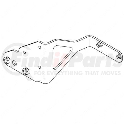 A17-15090-000 by FREIGHTLINER - Hood Hinge Bracket - Steel, Black, 0.25 in. THK