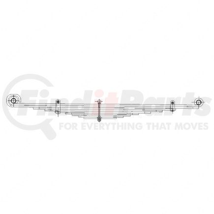 A16-16389-000 by FREIGHTLINER - Leaf Spring - Steel