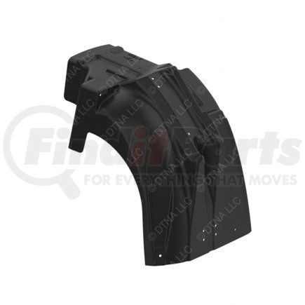 A17-20566-001 by FREIGHTLINER - Truck Quarter Fender - Right Side, Glass Fiber Reinforced With Polypropylene, Black, 894.7 mm x 655.7 mm