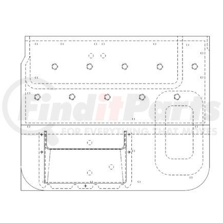 A18-37246-400 by FREIGHTLINER - Door Interior Trim Panel - 31 in. x 25.37 in., 0.58 in. THK