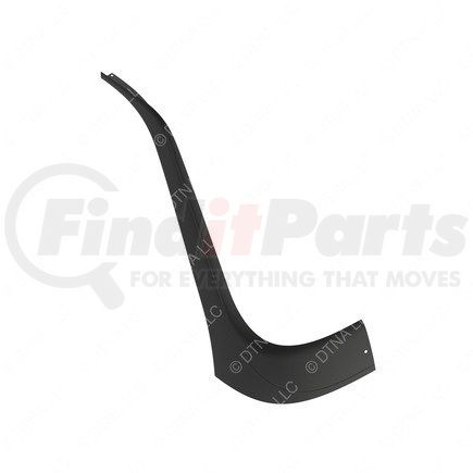 A18-37996-001 by FREIGHTLINER - Body A-Pillar - Right Side, Glass Fiber Reinforced With Polyester, Satin Black, 886.43 mm x 720.54 mm