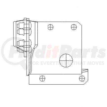A18-41064-000 by FREIGHTLINER - Air Spring Mounting Bracket - Left Side, Steel, 0.17 in. THK