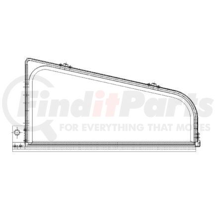 A18-27824-001 by FREIGHTLINER - Vent Window Assembly - Right Hand