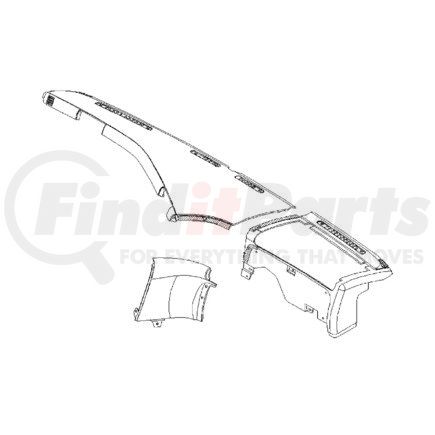 A18-33369-000 by FREIGHTLINER - Dashboard Panel - 1750.70 mm Length