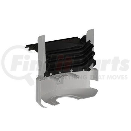 A18-48258-038 by FREIGHTLINER - Steering Column Cover - Right Side, ABS/PC, Shadow Gray, 3.5 mm THK