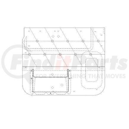 A18-49036-110 by FREIGHTLINER - Door Interior Trim Panel - Vinyl, Oasis Tan, 31 in. x 25.37 in., 0.95 in. THK