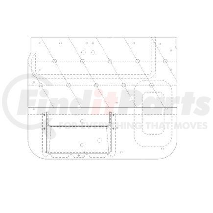 A18-49036-200 by FREIGHTLINER - Door Interior Trim Panel - Fiber, Autumn Red, 787.4 mm x 644.52 mm