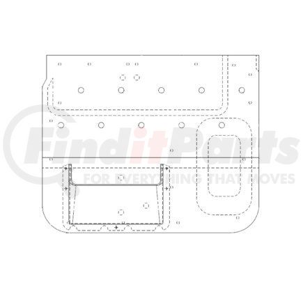 A18-49036-500 by FREIGHTLINER - Door Interior Trim Panel - Vinyl, Graphite Black, 31 in. x 25.37 in.