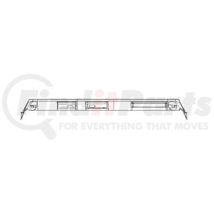 A1853868425 by FREIGHTLINER - Overhead Console - Left Side, ABS, Black, 1774.55 mm x 520.75 mm