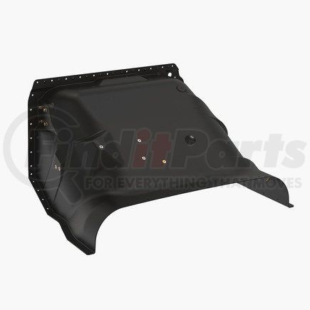 A18-54987-001 by FREIGHTLINER - Engine Tunnel - Right Side, Glass Fiber Reinforced With Polyester, Black