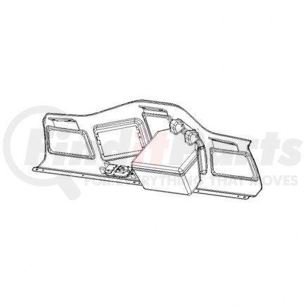 A1862205302 by FREIGHTLINER - Overhead Console - ABS, Black, 1304.79 mm x 369.34 mm