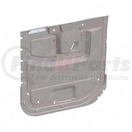A18-62216-008 by FREIGHTLINER - Door Interior Trim Panel - Left Side, ABS, Slate Gray, 891.7 mm x 838.8 mm