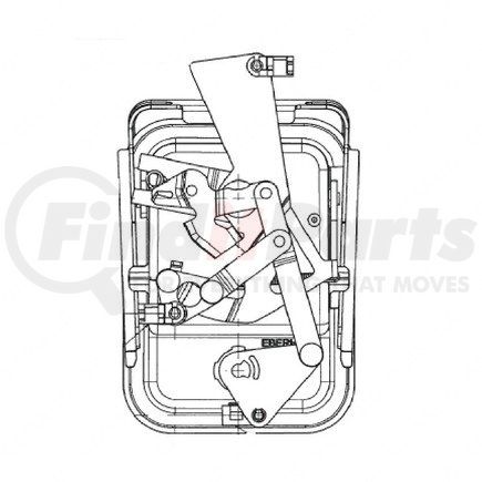 A18-68356-001 by FREIGHTLINER - Exterior Door Handle - Right Side, 4.64 in. x 6.34 in.