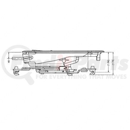 A18-68368-000 by FREIGHTLINER - Exterior Door Handle - Left Side, 6.35 in. x 4.65 in.