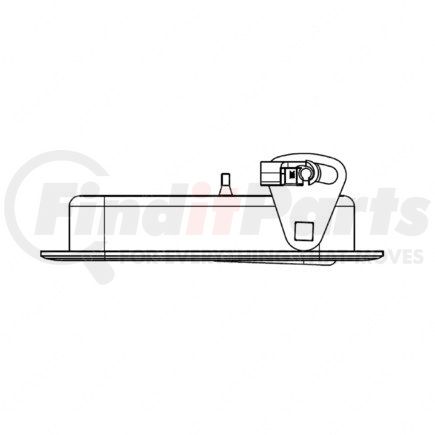 A18-68371-000 by FREIGHTLINER - Interior Door Handle - Left Side, 5.52 in. x 4.54 in.