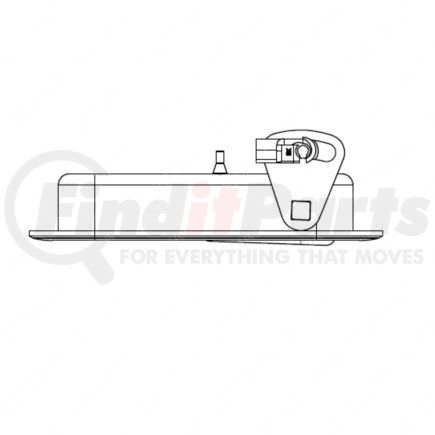 A18-68371-001 by FREIGHTLINER - Interior Door Handle - Right Side, Black, 5.52 in. x 4.54 in.