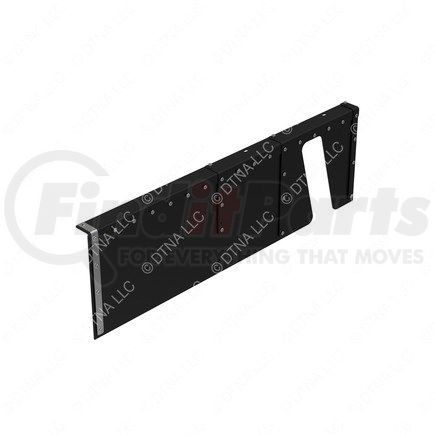 A18-66580-000 by FREIGHTLINER - Engine Noise Shield - Steel, Low Gloss Black, 1258 mm x 63.85 mm, 3.05 mm THK