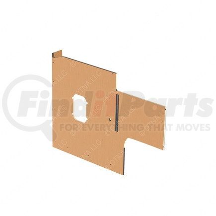 A18-69092-400 by FREIGHTLINER - Sleeper Side Panel Trim - Upholstery, Sidewall, Vent, Fridge, TV Arm, Gray, Reinforced Glass Fiber, Right Hand