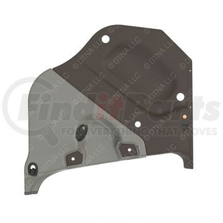 A18-68536-018 by FREIGHTLINER - Door Interior Trim Panel - Right Side, Thermoplastic Olefin, Dark Taupe, 867.67 mm x 864.03 mm