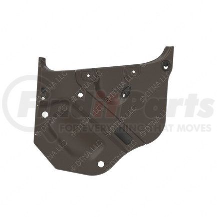 A18-68537-001 by FREIGHTLINER - Door Interior Trim Panel - Right Side, Thermoplastic Olefin, Dark Taupe, 862.54 mm x 859.39 mm