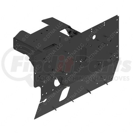 A18-69802-000 by FREIGHTLINER - Floor Pan Brace - Steel, Black, 31.22 in. x 24.25 in., 0.12 in. THK