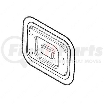 A18-71555-000 by FREIGHTLINER - Sleeper Baggage Compartment Door Assembly - Glass Fiber Reinforced