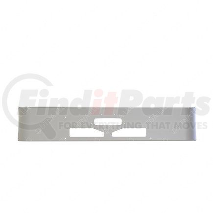 A21-28366-006 by FREIGHTLINER - Bumper - Front, 18 in., Flat, Raised, Steel, Chrome