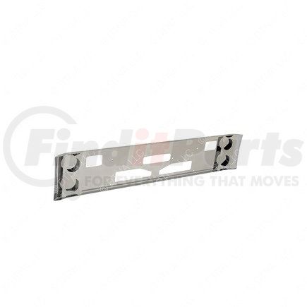 A21-28366-007 by FREIGHTLINER - Bumper - Front, 18 in., Flat, Raised, Steel, Chrome