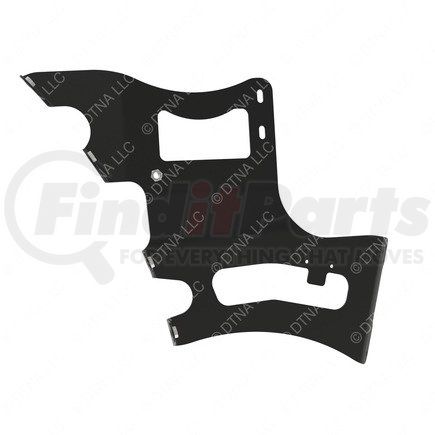 A21-28502-001 by FREIGHTLINER - Bumper Cover Bracket - Right Side, Steel, Black, 2.46 mm THK