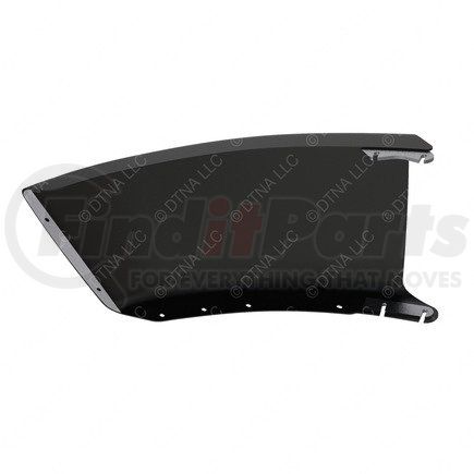 A21-26500-045 by FREIGHTLINER - Bumper End - Left Side, Steel, 633.52 mm x 501.73 mm, 3.41 mm THK