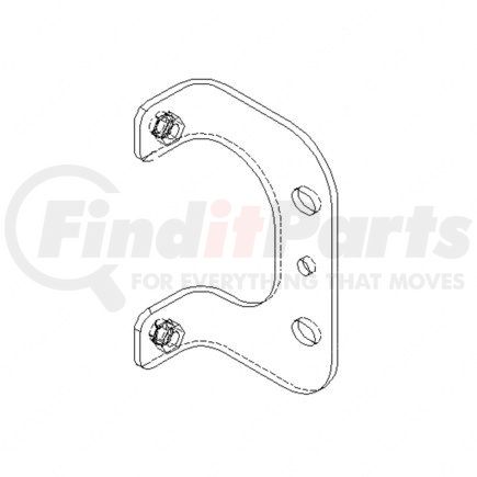 A21-26644-000 by FREIGHTLINER - Bumper Mounting Bracket - Steel, 0.25 in. THK